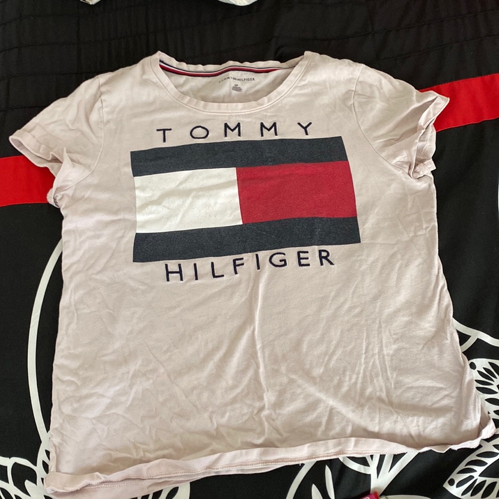 Pink Tommy Hilfiger Short Sleeve Shirt